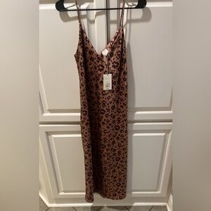 Silk leopard dress size medium new w/tags